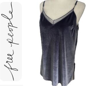 Free People velvet velour spaghetti strap tank small